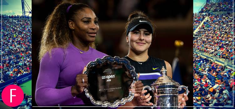 Serena Williams and Bianca Andreescu at the US Open