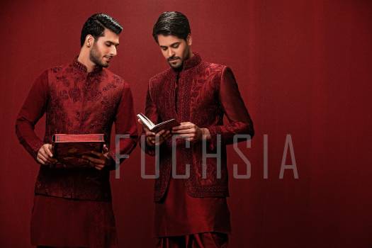 cover shoot, red clothes, Subhan Awan, Walid Siddique