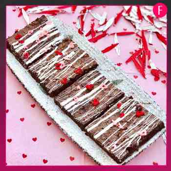 Valentine's, crust and crumbs, brownies, cute message
