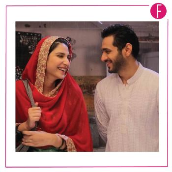 happy couple, ghisi piti mohabbat, ramsha khan, wahaj ali