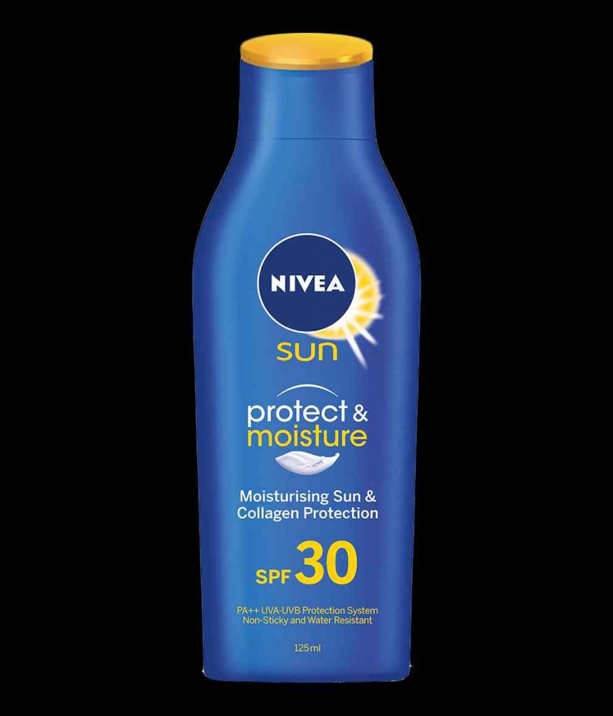 Nivea moisturizer and sunblock, SPF 60