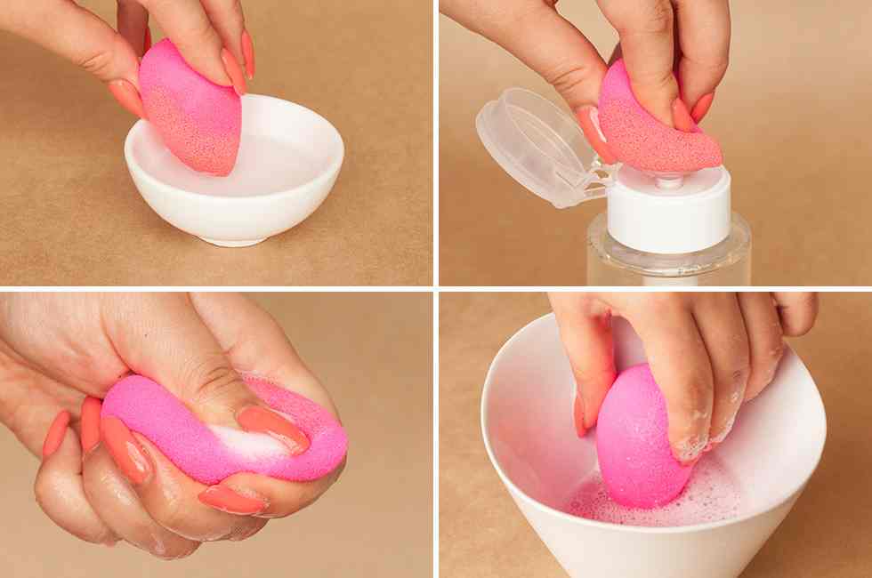 cleaning beauty blender