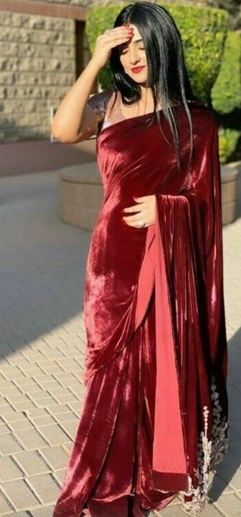 velvet saree 