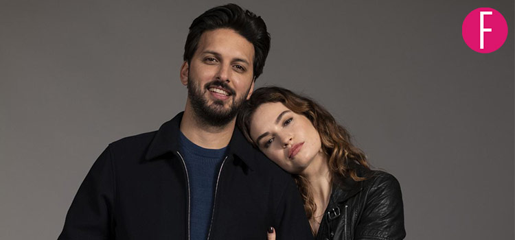 Lily James as Zoe & Shazad Latif as Kazim In What's Love Got To Do With It